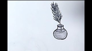 Ink Pot Drawing | How To Draw an Ink Pot Step By Step | Simple Ink Pot and Feather Drawing #shorts