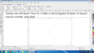 How to make equal round corner rectanguler shape in Corel Draw