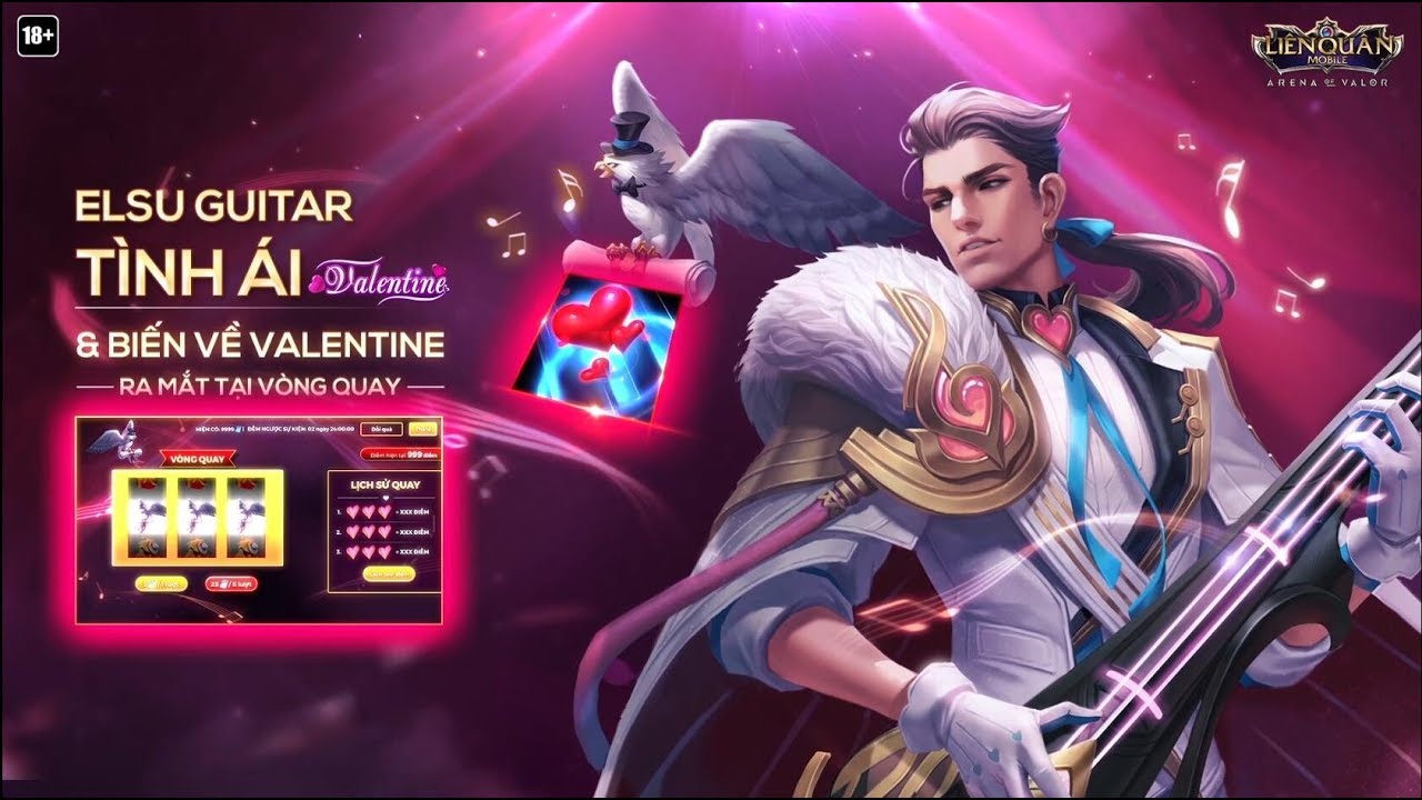 rovera Vui lễ tình nhân, nhận Elsu Guiter Tình Ái - Garena Liên Quân Mobile