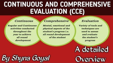 Continuous and comprehensive Evaluation CCE Complete Overview|B.ed| Shyna Goyal