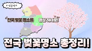 지역별 벚꽃 명소를 총정리 하였습니다