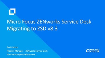 ZENworks Service Desk v8.3 Upgrade Tutorial