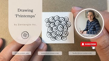Learn Printemps – Classic Zentangle Spiral Pattern Tutorial #zentangle #printemps #arttutorial