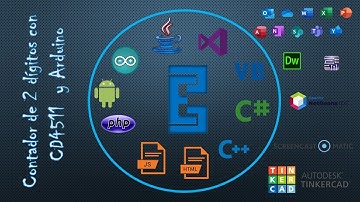 Contador de 2 dígitos con  CD4611  y Arduino usando Tinkercad