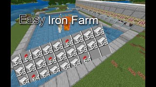 Easy Iron Farm Minecraft Bedrock 1.21 Mcpexboxps4Nintendo Switchwindows10