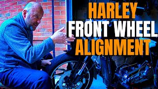 How To Check & Adjust Front Wheel Alignment Harley Davidson M8 Softail