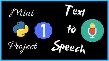 Text to Speech Using Python || Mini Project #1
