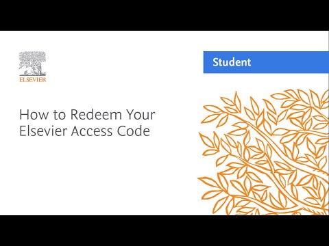 How to Redeem Your Elsevier Access Code
