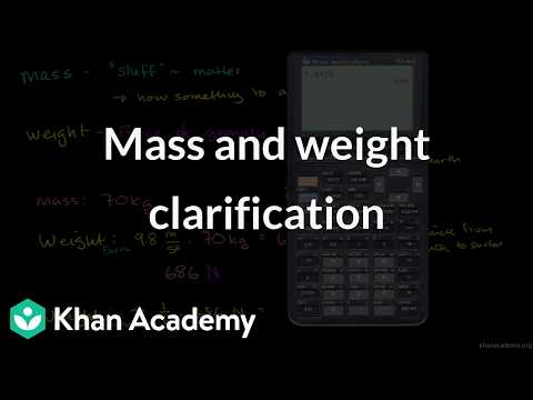 Mass and weight clarification | Grade 11 | Physics | NCERT | Khan Academy (IN accent)