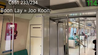 [SMRT] [Retired] [Motor from 2219] Siemens C651 [233/234] - Boon Lay » Joo Koon (EWL)