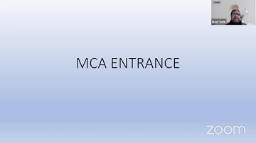 BCA AKU 5TH SEM + B.SC IT PPU 3RD YR. - MCA ENTRANCE (TTS - 1PM TO 2PM)