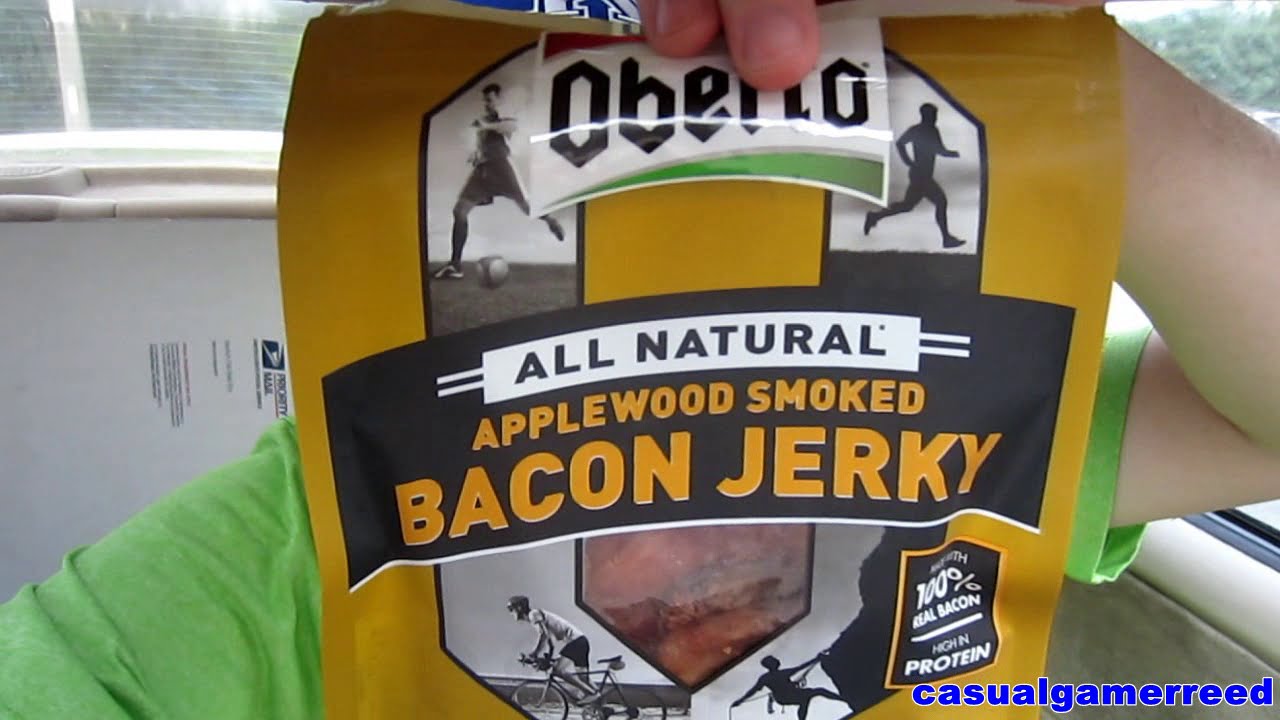 Reed Reviews Oberto Applewood Smoked Bacon Jerky YouTube