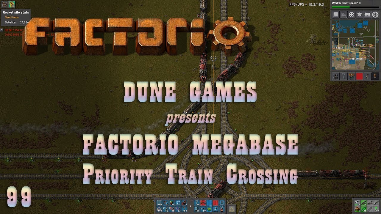 Factorio Megabase - Ep 99 - Priority Train Crossing - YouTube