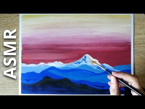 АСМР Картина: Нежное утро 💙 Горы на восходе солнца