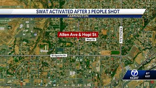 Farmington police investigating a shooting that injured 3 people