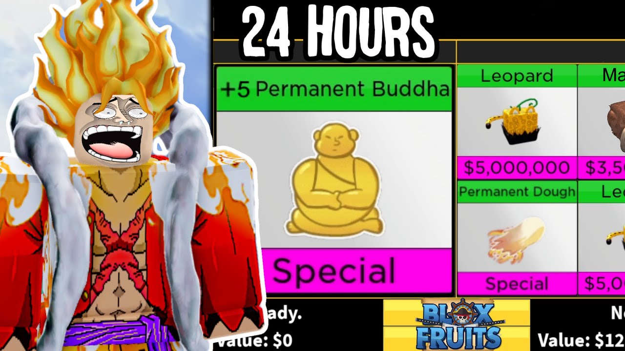 Trading PERMANENT BUDDHA for 24 Hours in Blox Fruits 