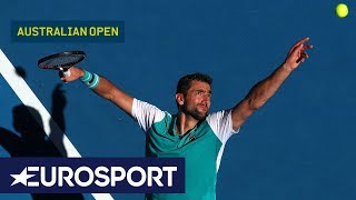 Joao Sousa v Marin Cilic Highlights | Australian Open 2018 Round 2 | Eurosport
