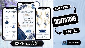 How to Make a Wedding Invitation Online | Canva Tutorial + RSVP Form | Easy Canva Tutorial
