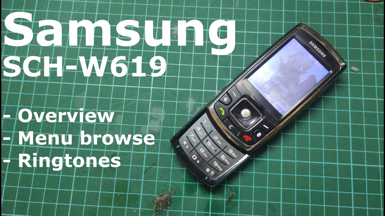 Samsung SCH-W619 overview, menu browse, ringtones