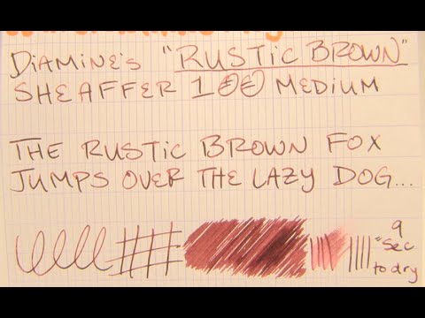 ink review diamine rustic brown ink youtube