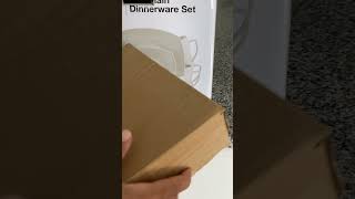 Unboxing $9.99 Porcelain Dinnerware Set From Bed, Bath and Beyond