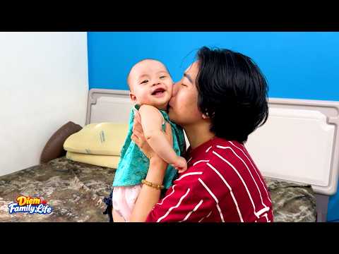 Baby Kim obediently stayed home when her mom went to pick up Diem