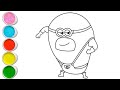 King of minion draw together,easy drawing, painting and Coloring drawing for kids and toddlers, 🚸🖌️