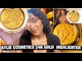 KYLIE COSMETICS 24K GOLD HIGHLIGHTER! SWATCH/DEMO! #kyliecosmetics #kyliejenner #ultabeauty #ulta