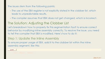 Fixing SIGSEGV Errors in Inline Assembly Code