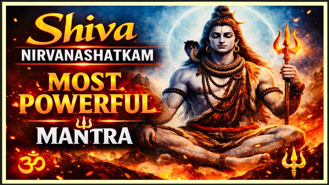 MOST POWERFUL Shiva Nirvanashatkam 🔱 Awaken Inner Strength & Fearlessness- Mantra for Infinite Peace