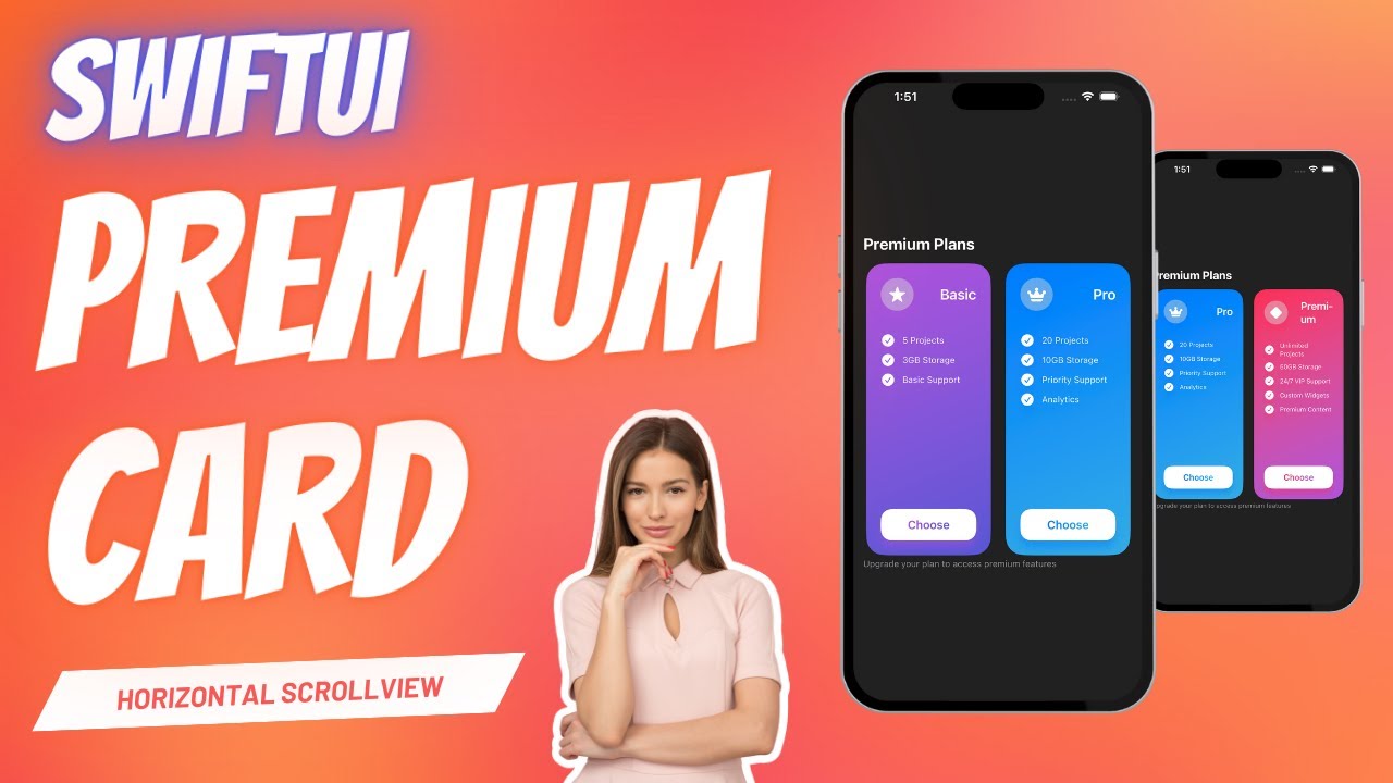 🚀 SwiftUI Premium Cards UI 💎 | Horizontal ScrollView 🔥✨
