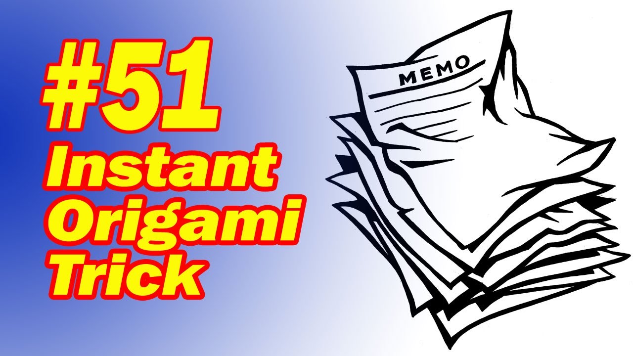 Instant Origami Magic Trick Easy To Do Paper Magic Tutorial