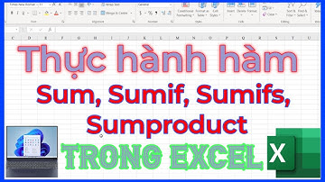 Thực hành hàm Sum, Sumif, Sumifs, Sumproduct đơn giản
