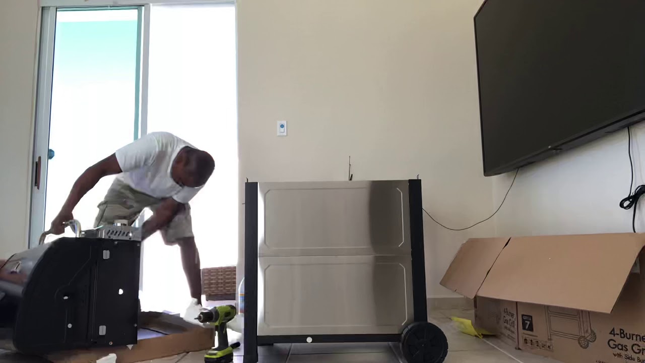 Kenmore 4-Burner LP Gas Grill with Side Burner - Black/Stainless Steel *Limited