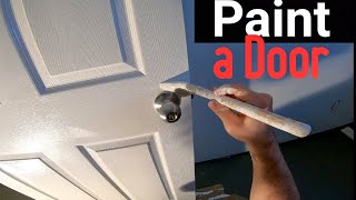 How to paint a door with a brush and roller
