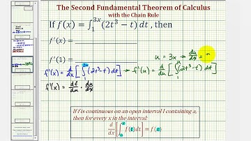 Ex 4: The Second Fundamental Theorem of Calculus with Chain Rule