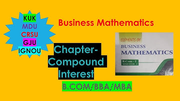 Ex 8.1 compound interest chapter of b.com