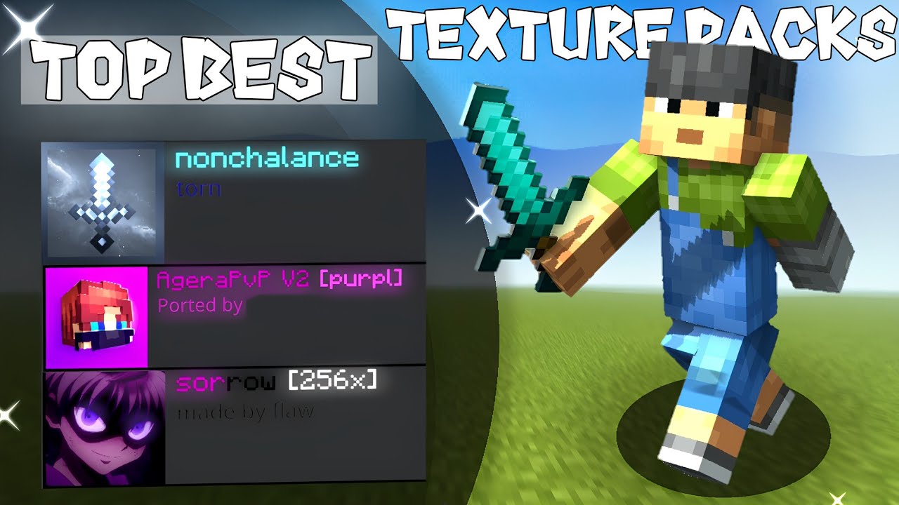 The BEST TOP 3 TEXTURE PACKS FOR MINECRAFT