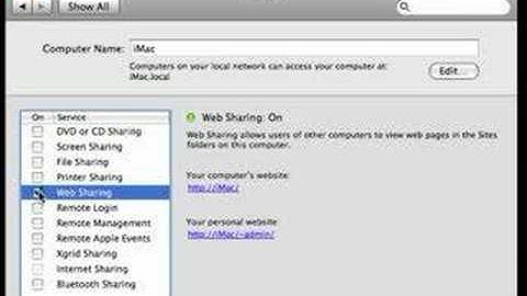 Enable Apache on OSX 10.5 Leopard
