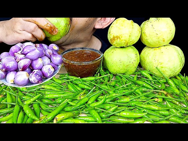 ASMR MUKBANG || RUJAK CABE RAWIT || JAMBU KRISTAL || BAWANG MERAH