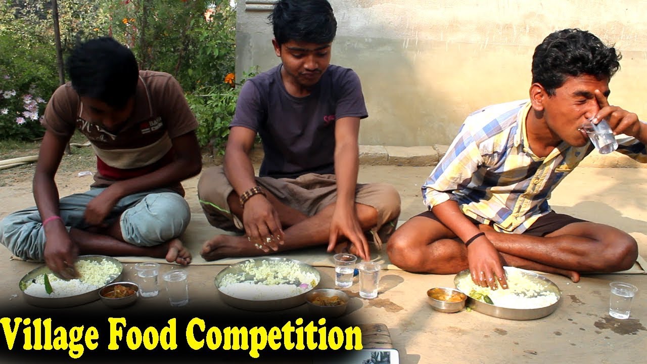 Village Food Challenge with Huge Rice, Dal & Fish Curry | Food Competition