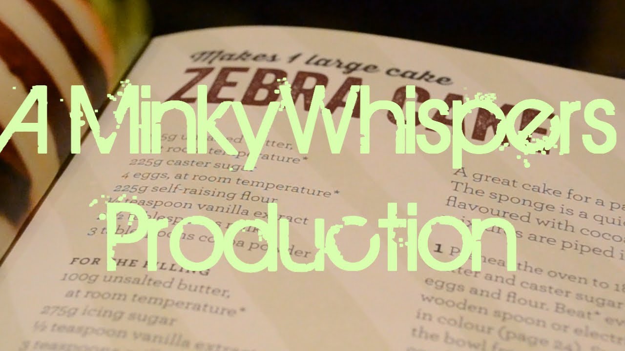 ASMR ~Zebra Cake - Recipe 2 ~ Close up Whisper Mouth Sounds **Warning Tingles inside!!**