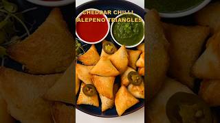 Cheddar Chilli Jalapeño Triangles  #shorts