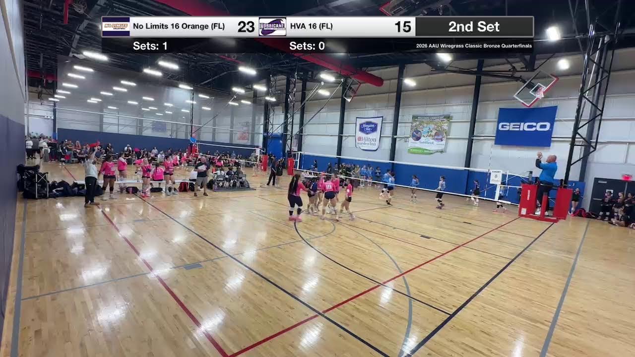 2026 AAU Wiregrass Classic Silver Semifinals No Limits 16 Orange (FL) vs HVA 16 (FL) #volleyball