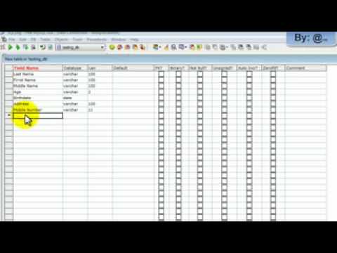 how to create database in MySQLyog