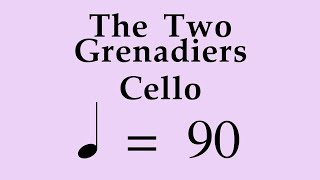 Suzuki Cello Book 2 | The Two Grenadiers | Piano Accompaniment | 90 BPM