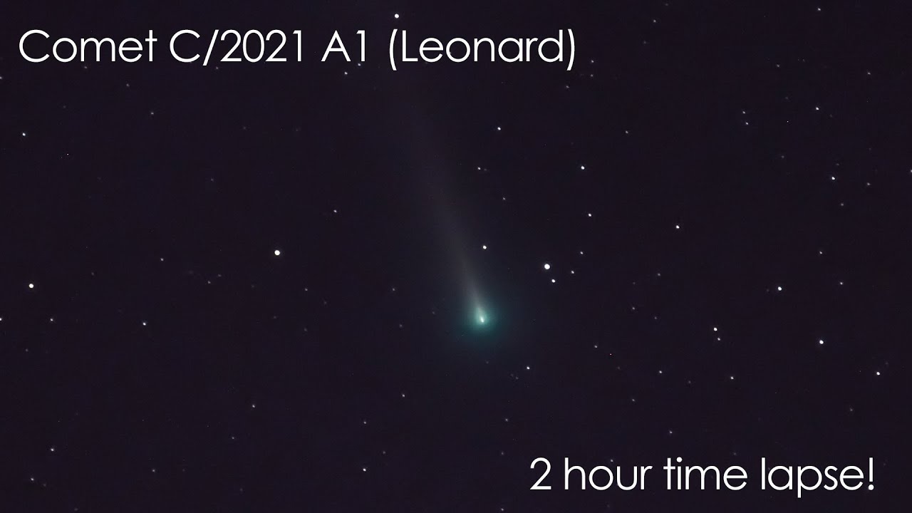 Comet Leonard (C/2021 A1) 4k Time Lapse - Dec. 2nd, 2021 - YouTube