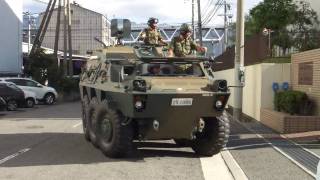 阪神基地 陸自車両入場