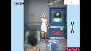 Brain Puzzle 3 Crazy Mind Level 9 Solution Walkthrough | zombie Walk Solution | Brain Puzzle 3 