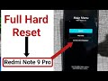 How to hard reset redmi note 9 proredm note 9 factory reset kaise karen how to forget pattern lock